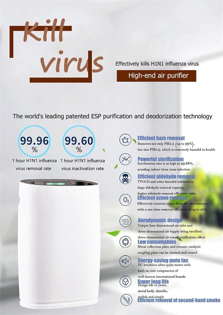 Air Purifier Sterilization To Remove Formaldehyde PM2.5