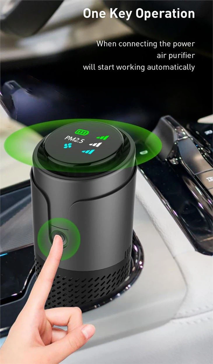 Car Air Purifier With Ion Generator And HEPA
